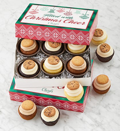 Buttercream-Frosted Holiday Assorted Cupcakes - 12 Cupcakes